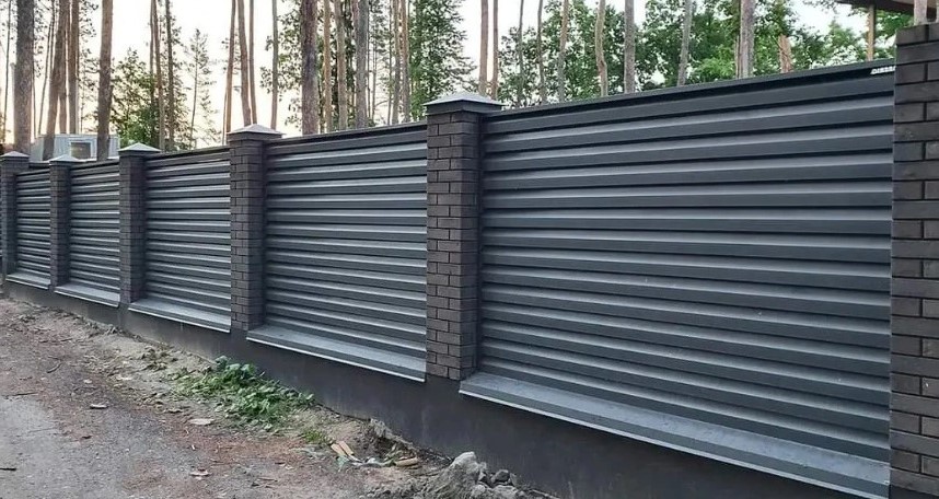 Забор Жалюзи 7016 антрацит